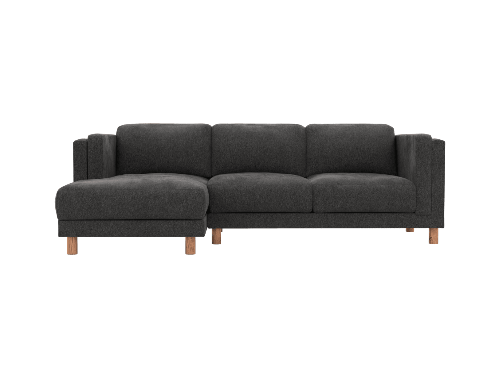 Hayes California Charcoal Chaise Sofa - 3 Seater color California Charcoal