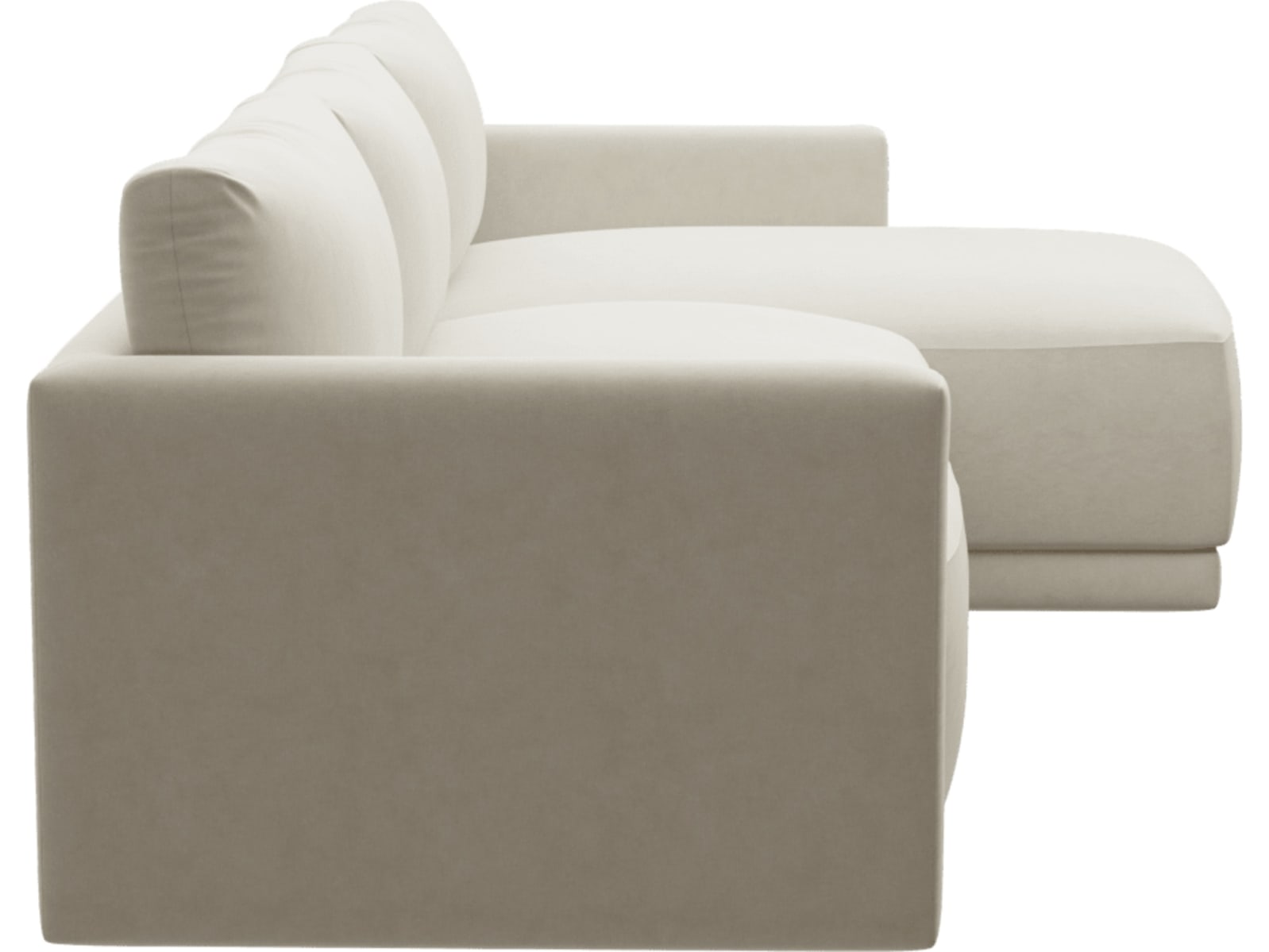 Haven Apt Muse Flax Chaise Sofa color Muse Flax