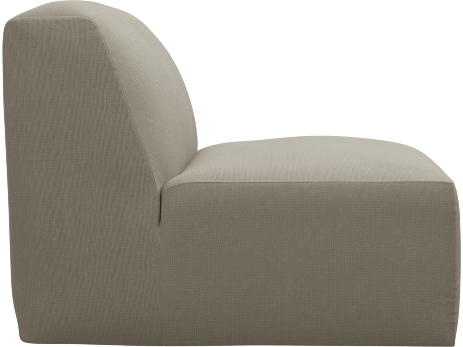 Copenhagen Plaza Natural Armless Chair Sofa Module color Plaza Natural
