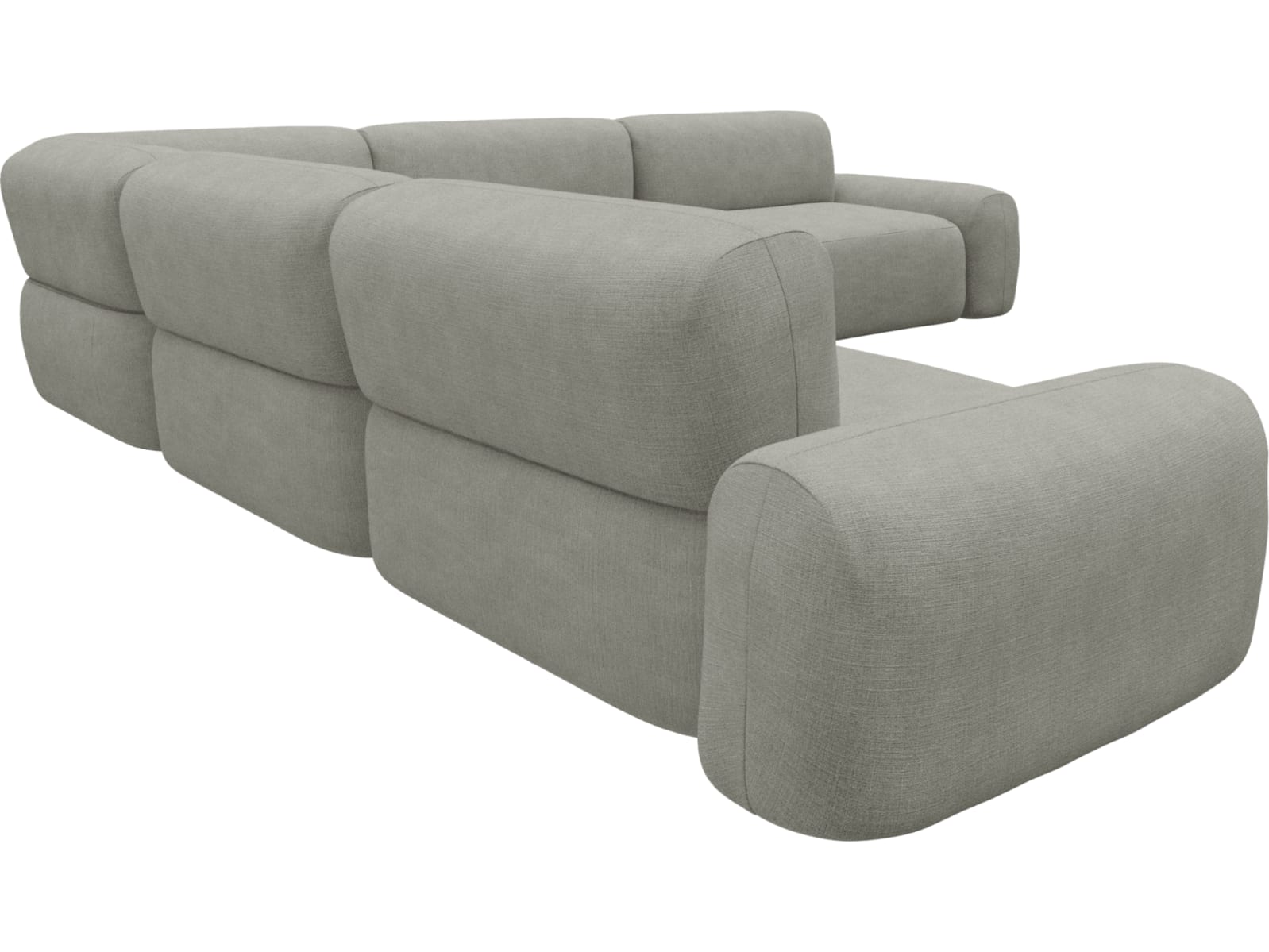Beckett Toorak Pebble Modular Corner Sofa - 7 Piece color Toorak Pebble