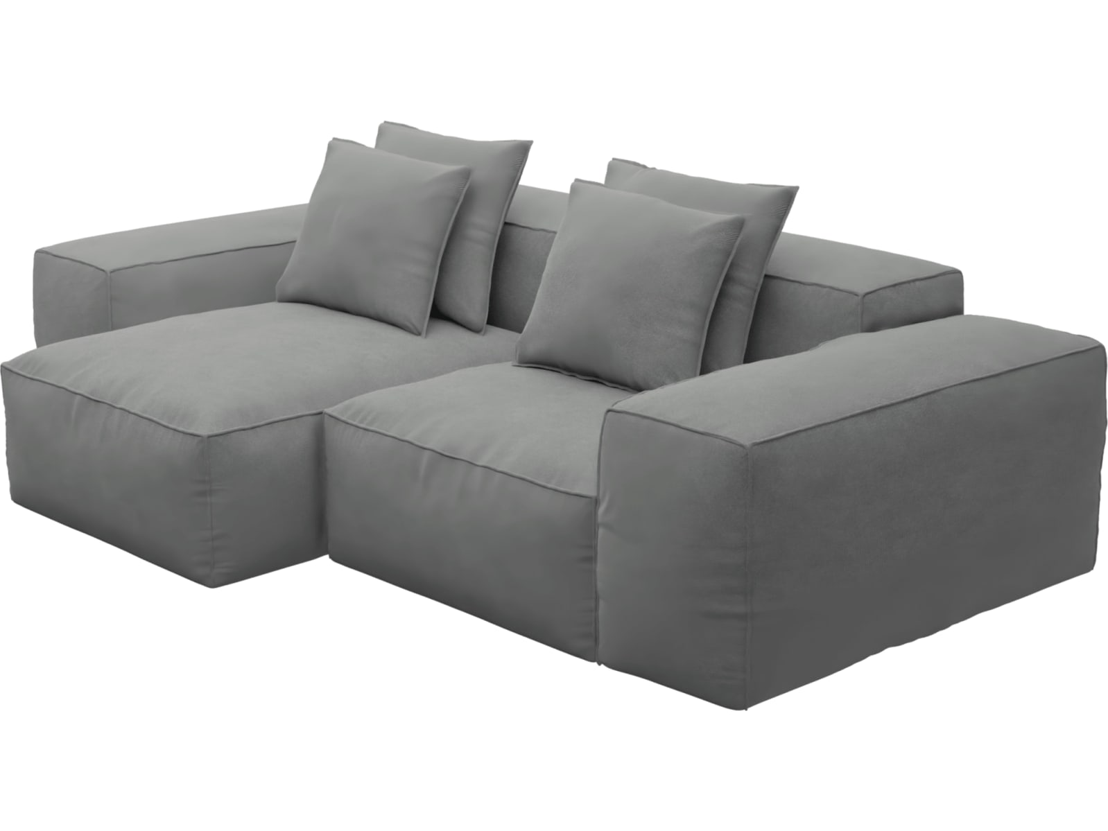 Riley Maya Flint Modular Sofa - 2 Seater Chaise color Maya Flint