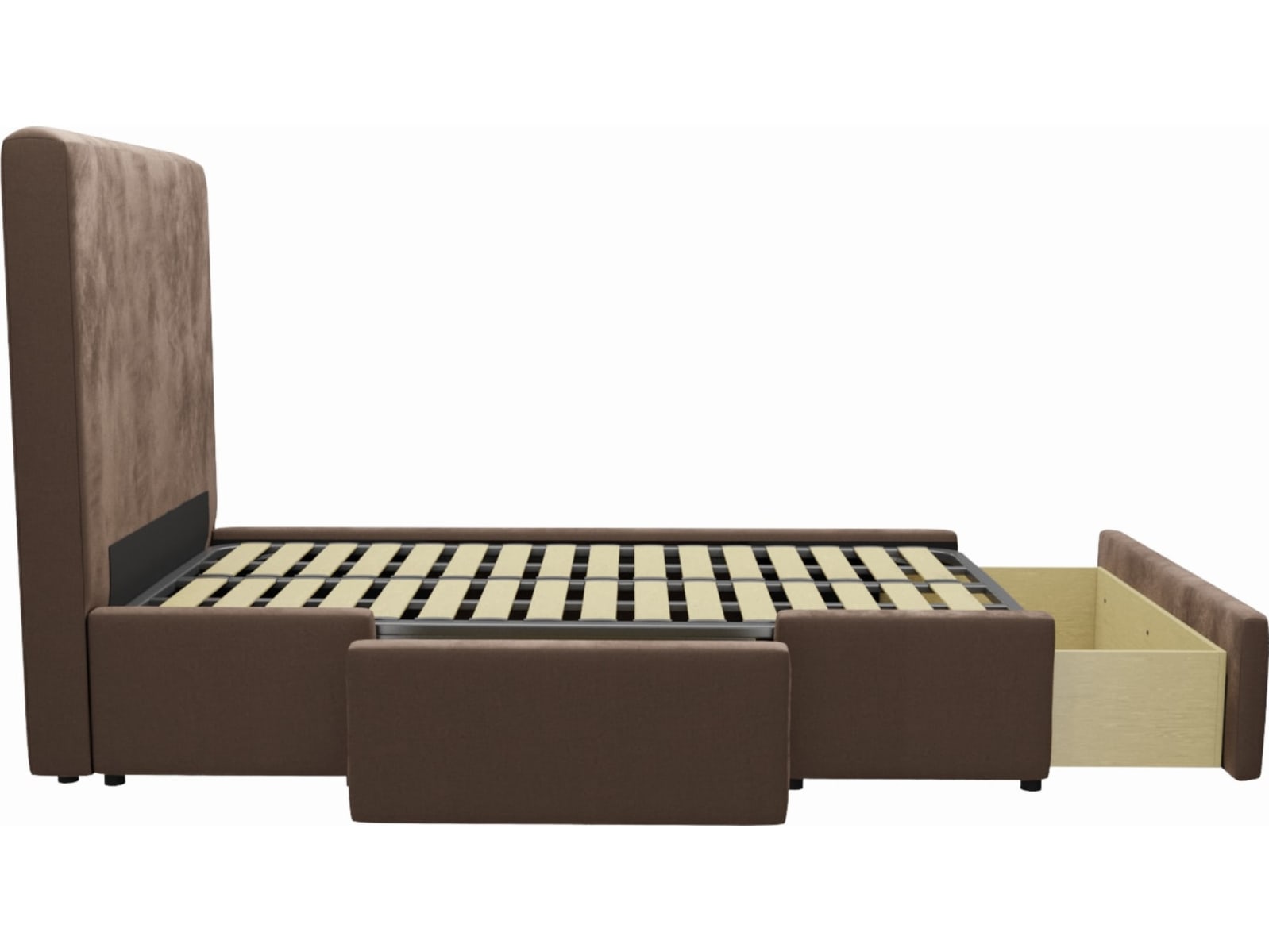Aria Muse Chocolate Left Drawer Storage Bed color Muse Chocolate