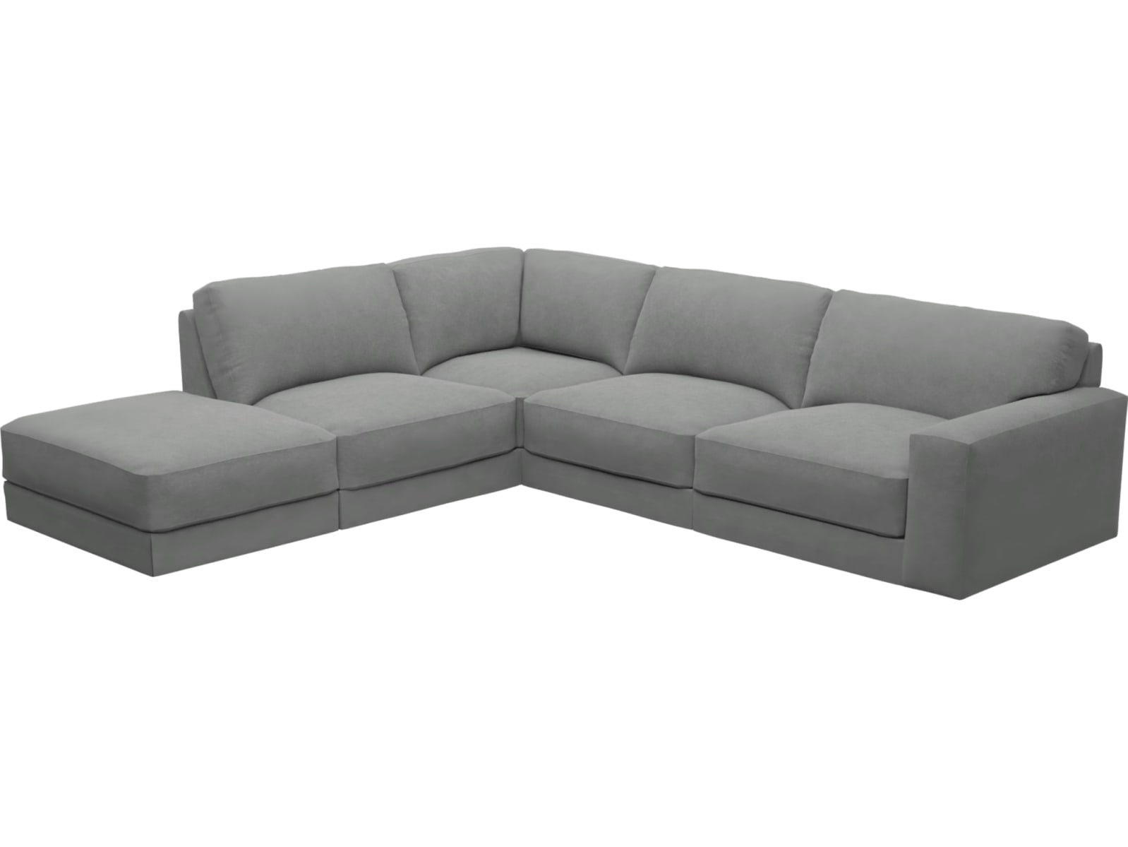 Monica Maya Flint Sofa - 5 Seater LAF Terminal color Maya Flint