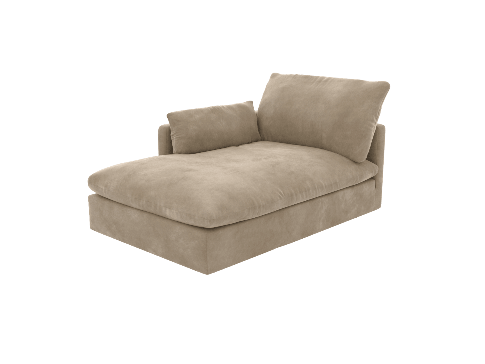 Willow Muse Soft Brown Chaise Left Arm Facing Sofa Module color Muse Soft Brown