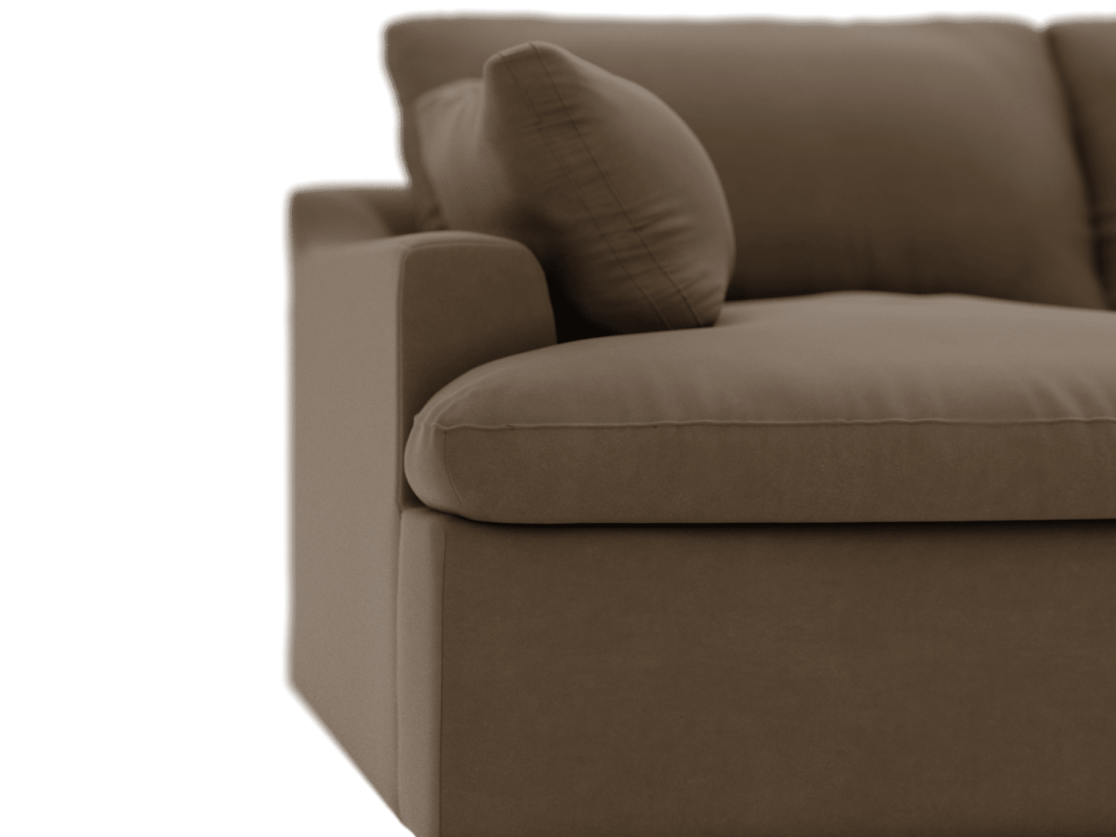 Retreat Blaze Mocha Modular Sofa - 3 Piece color Blaze Mocha