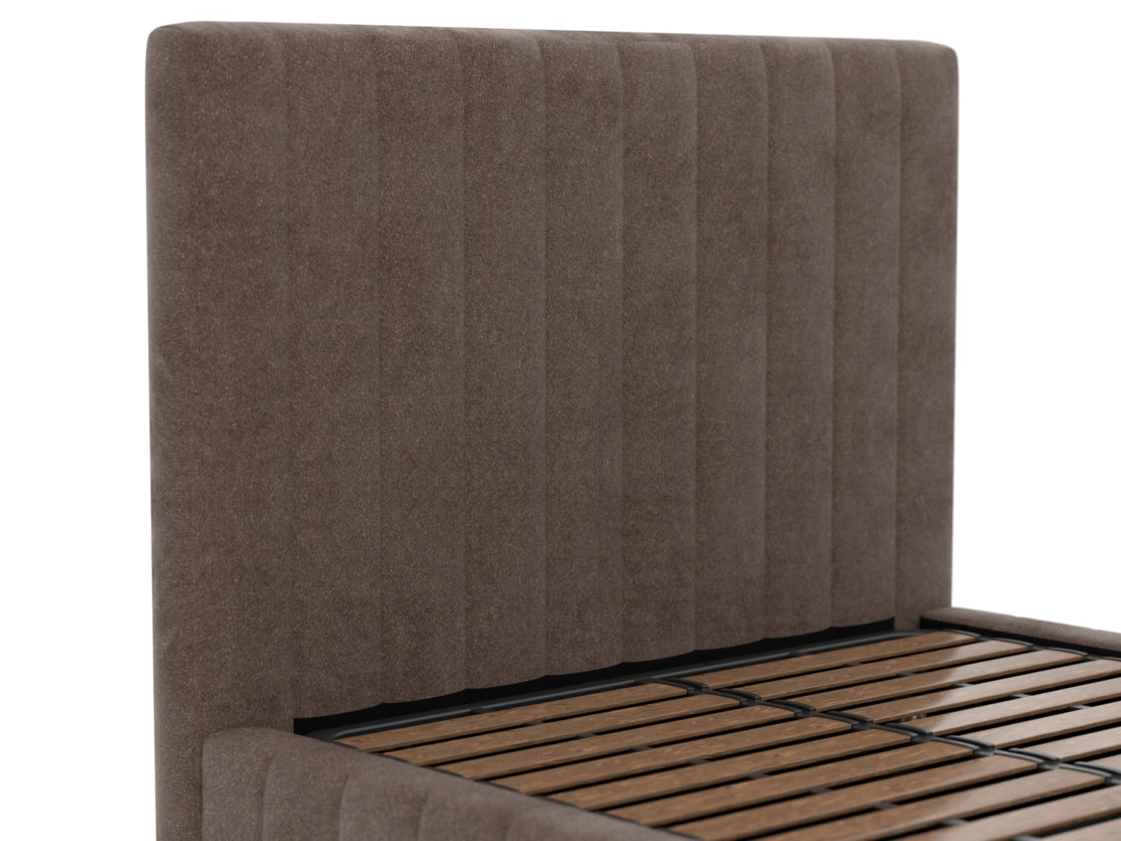 Brentwood Gas Lift Bed Muse Mink King color Muse Mink