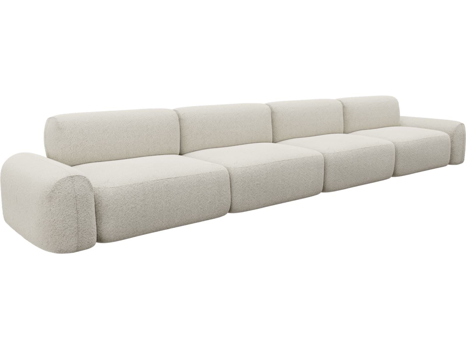 Beckett Boucle Ivory Modular Sofa - 4 Seater color Boucle Ivory