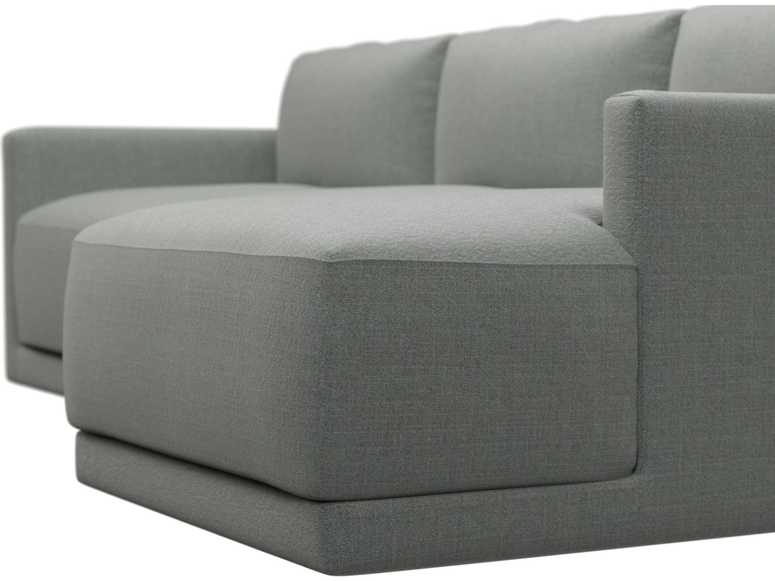 Haven Apt Tribute Storm Chaise Sofa color Tribute Storm