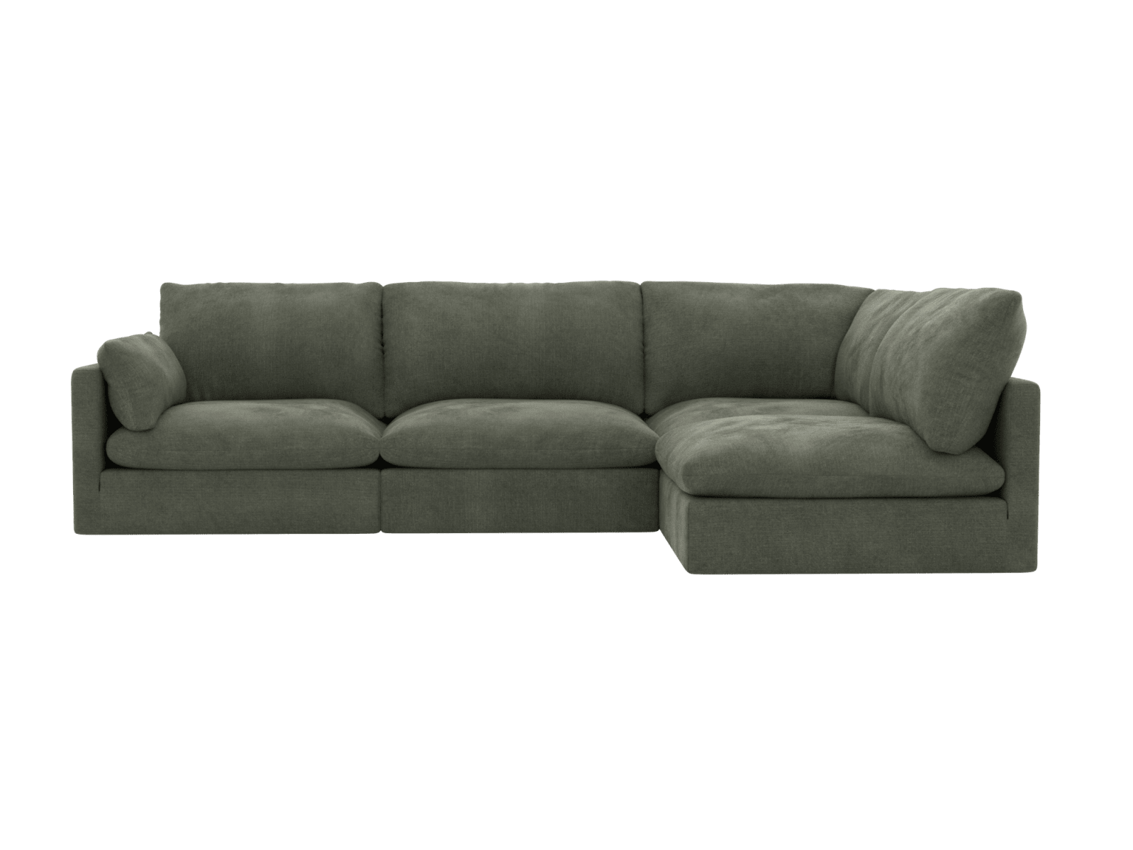 Willow Tribute Dark Jade Corner Sofa - 4 Seater RAF Terminal color Tribute Dark Jade