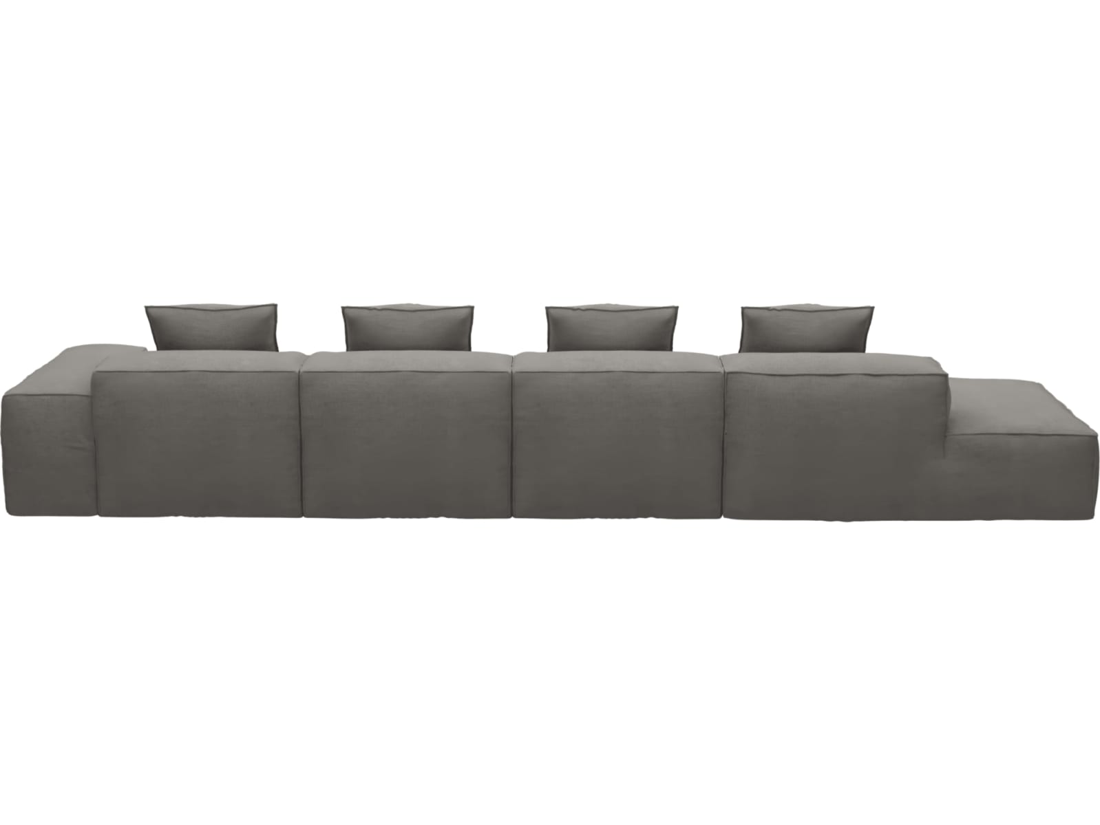 Riley Isla Soft Grey Modular Sofa - 1x Arm, 3x Armless, 1x Left Terminal color Isla Soft Grey