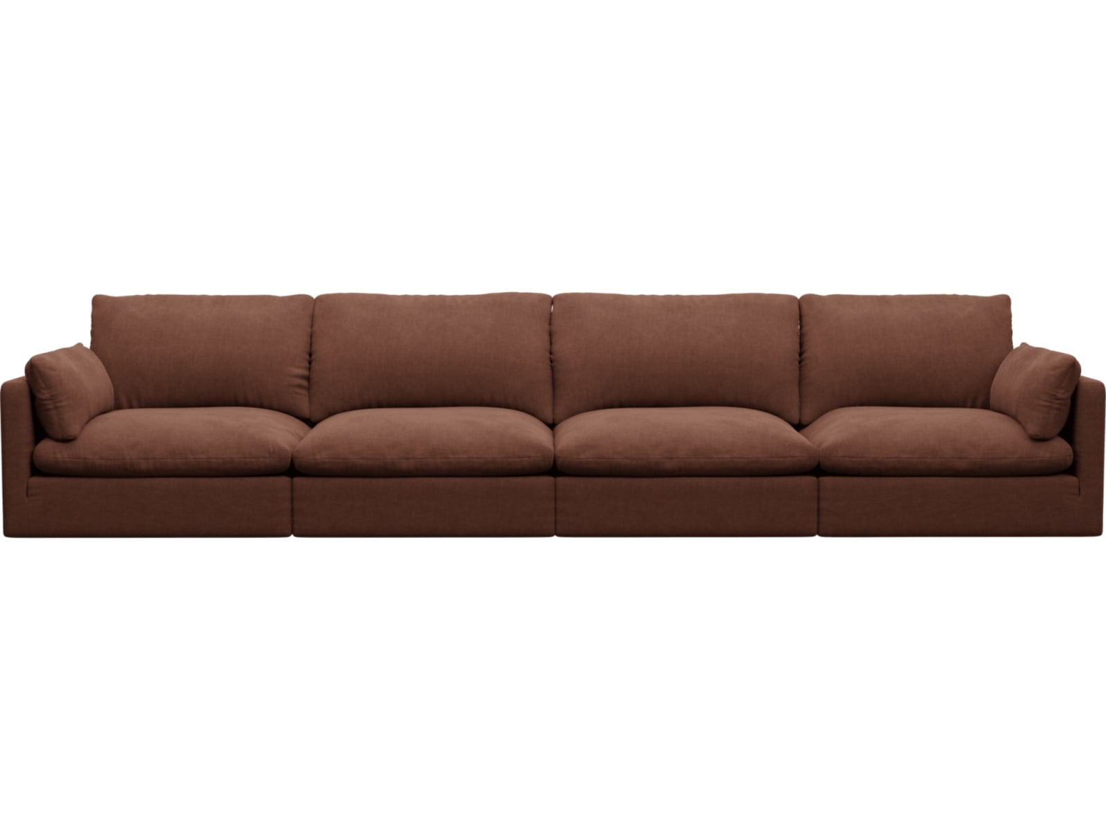 Willow Muse Rust Modular Sofa - 4 Seater color Muse Rust