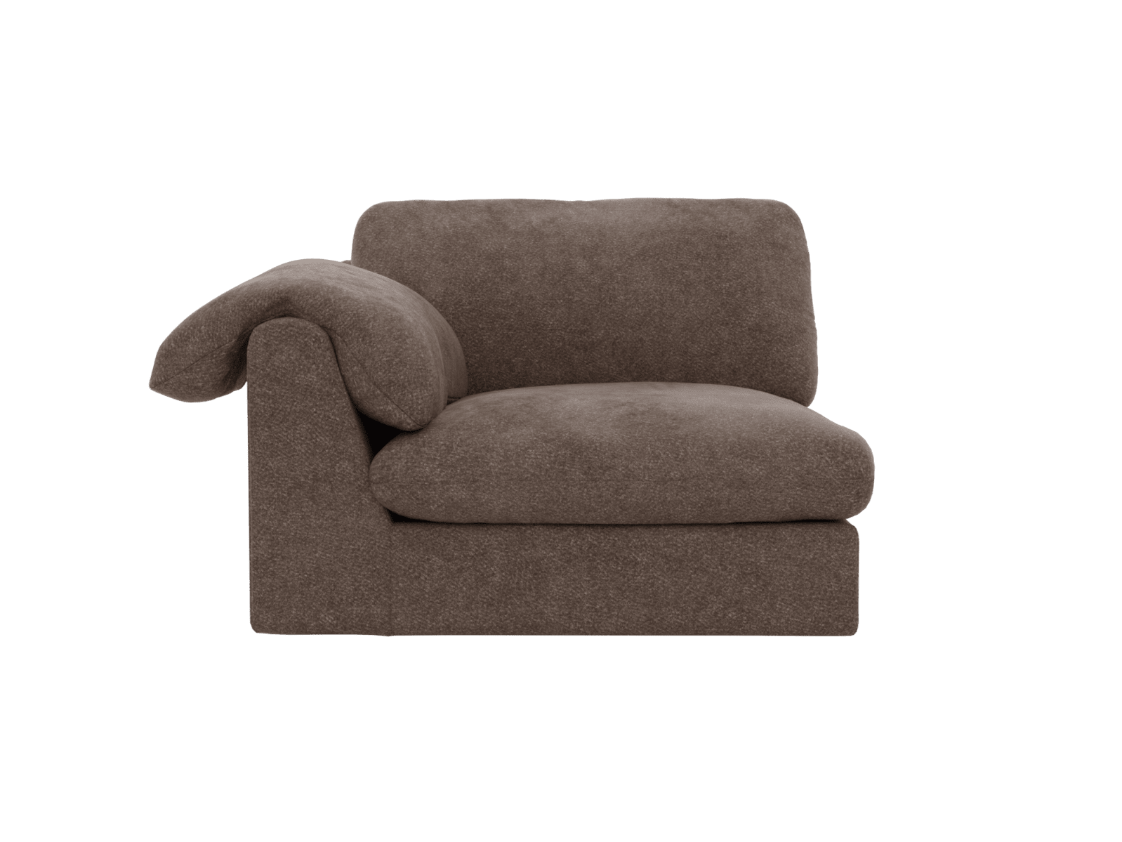 Ludlow Muse Mink Left Arm Facing Chair Module color Muse Mink