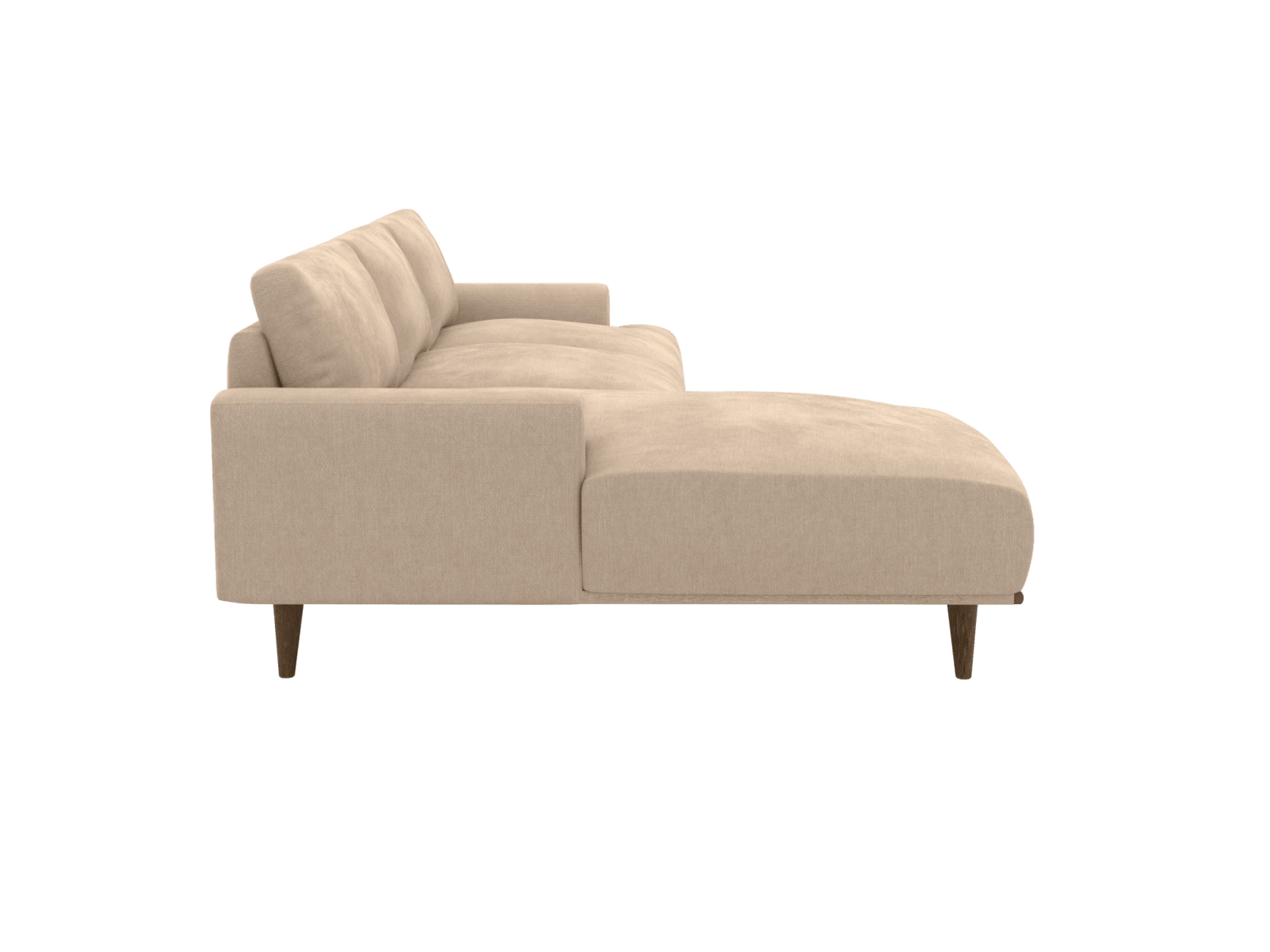Dane Muse Driftwood Chaise Sofa - 3 Seater color Muse Driftwood