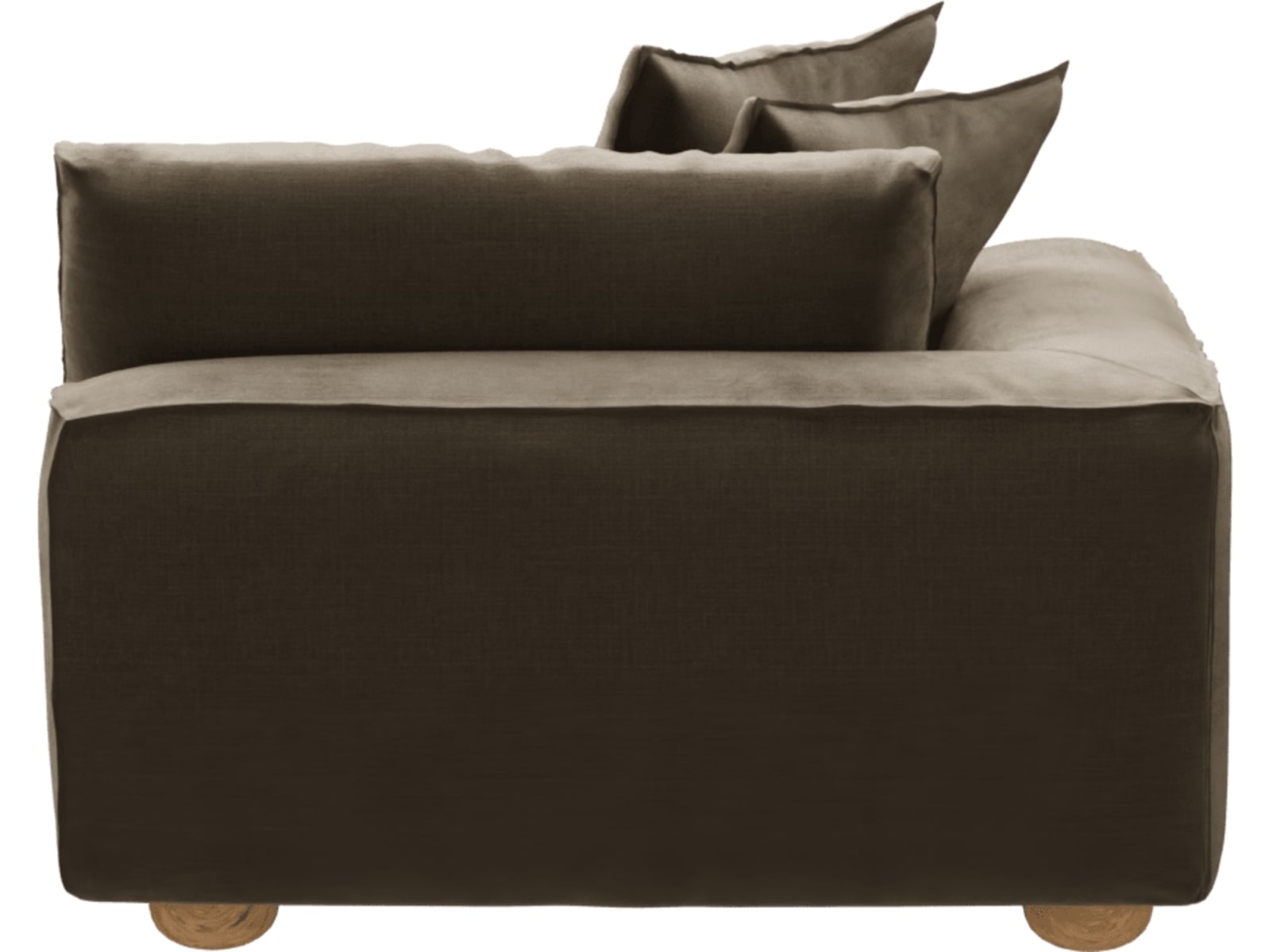 Tully Tribute Walnut Left Arm Facing Chair Module color Tribute Walnut