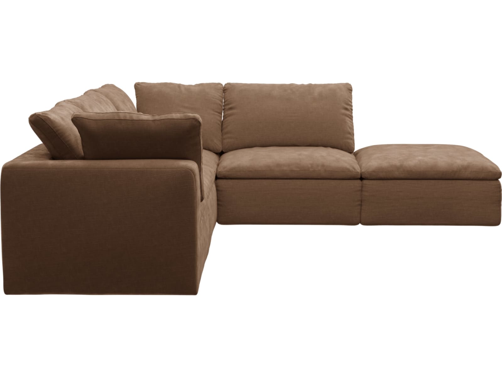 Cloud Tribute Chestnut Modular Sofa - 5 Piece color Tribute Chestnut