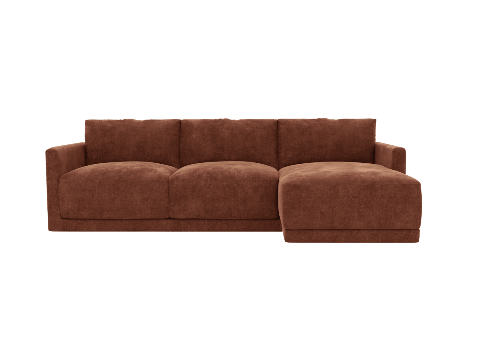 Haven Muse Rust 3 Seater Chaise Sofa color Muse Rust
