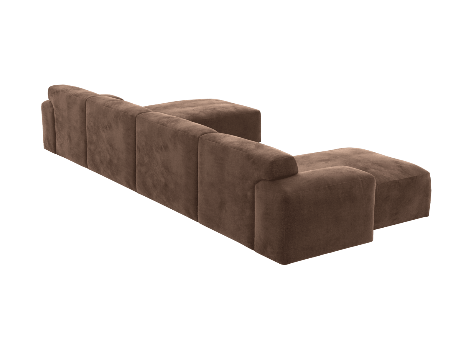 Copenhagen Muse Chocolate Chaise Sofa - 5 Seater U Shaped Modular color Muse Chocolate