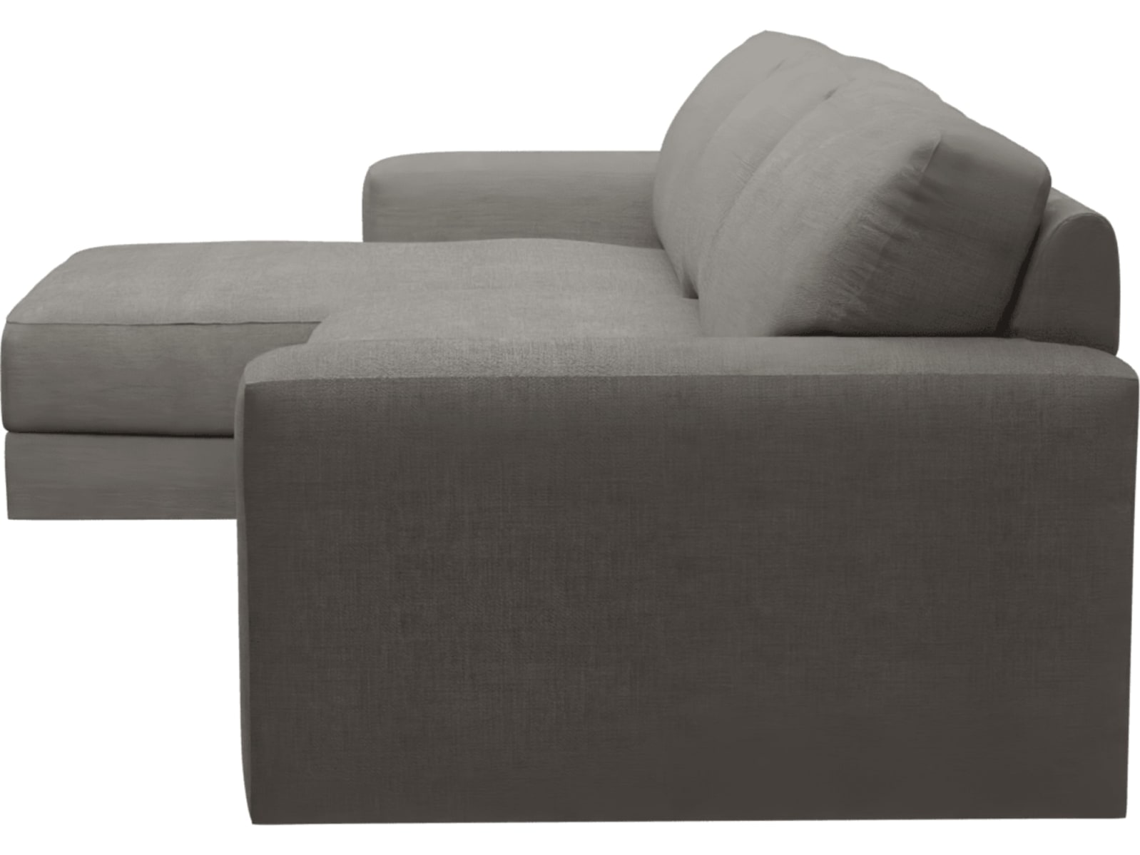 Monica Isla Soft Grey Chaise Sofa - 3 Seater color Isla Soft Grey