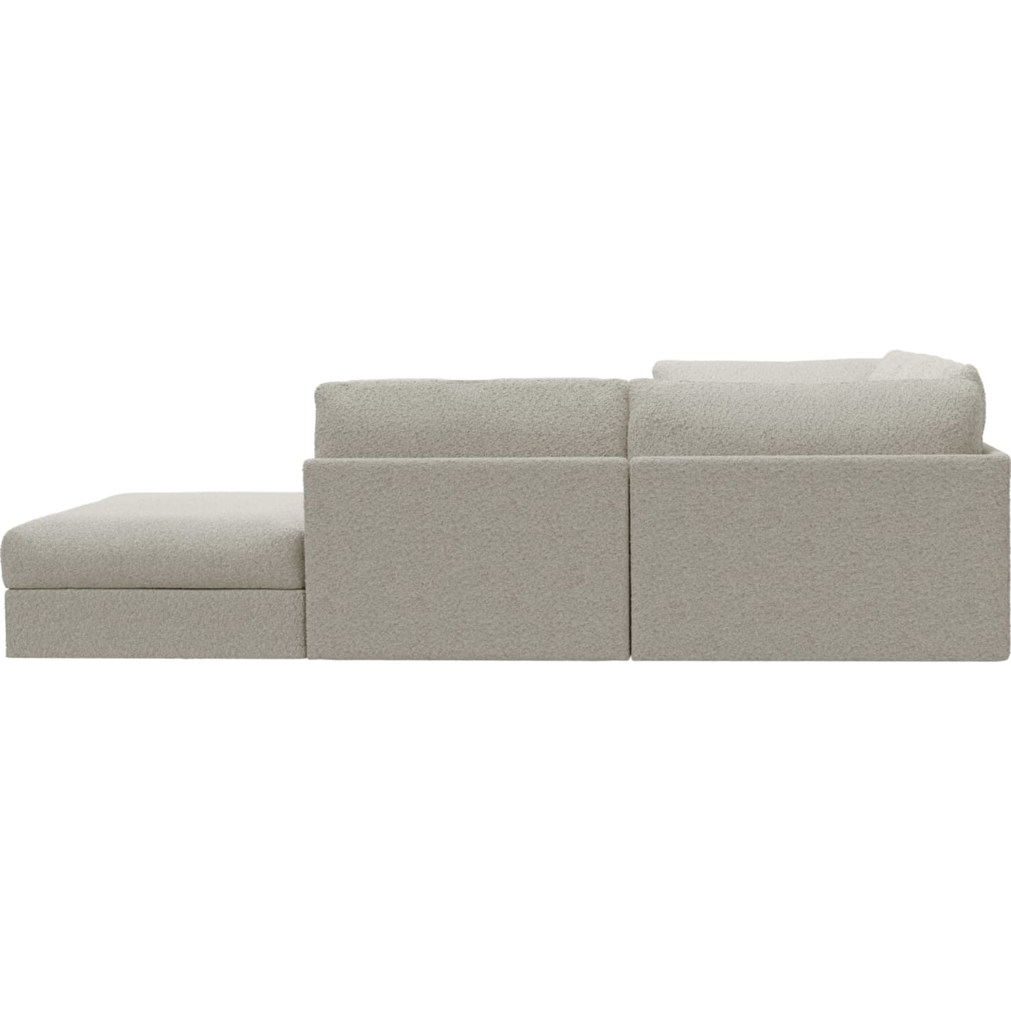 Finley Boucle Ivory Modular Sofa - 5 Seater RAF Terminal color Boucle Ivory