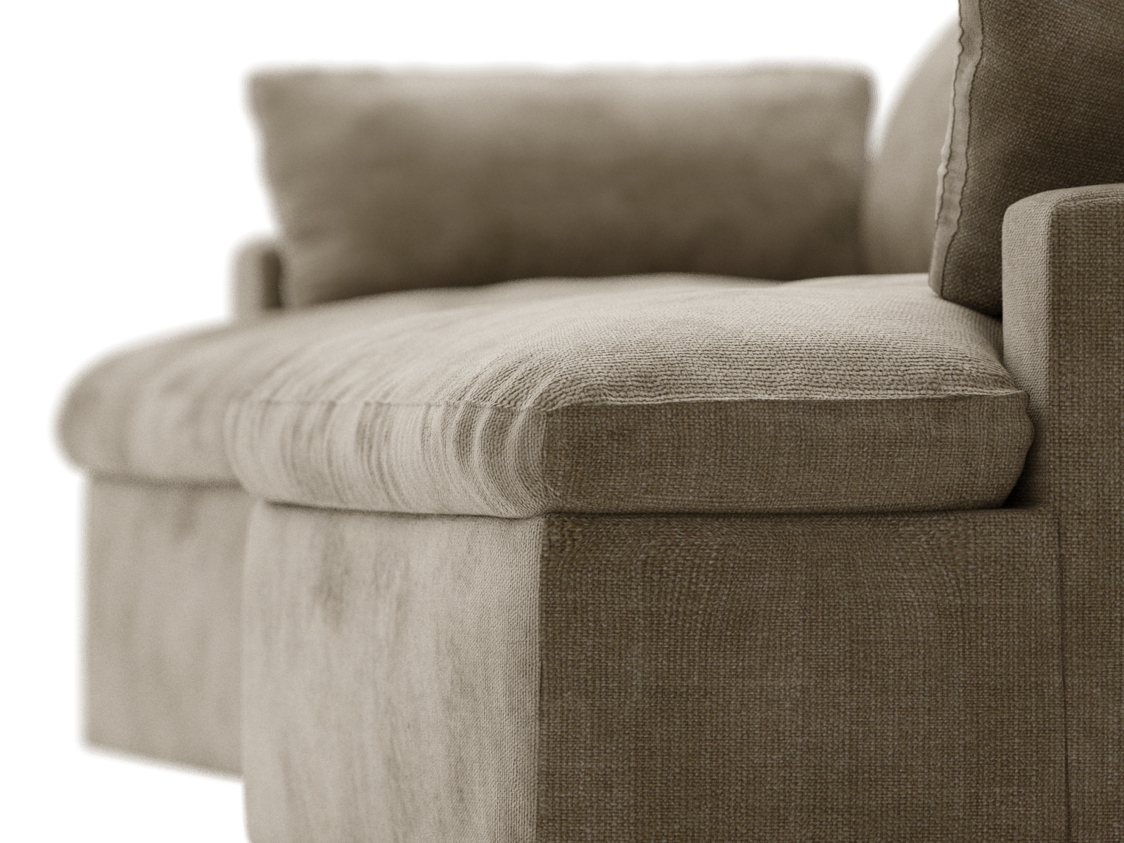 Retreat Tribute Walnut Chaise Sofa - 3 Seater color Tribute Walnut