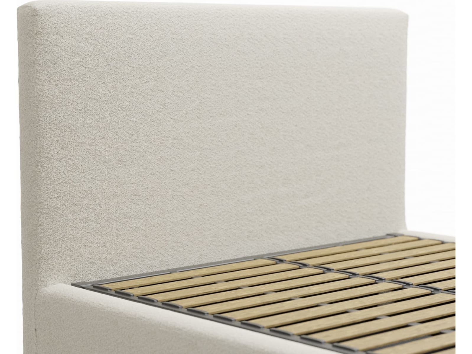 Willow Gas Lift Bed Boucle Ivory color Boucle Ivory