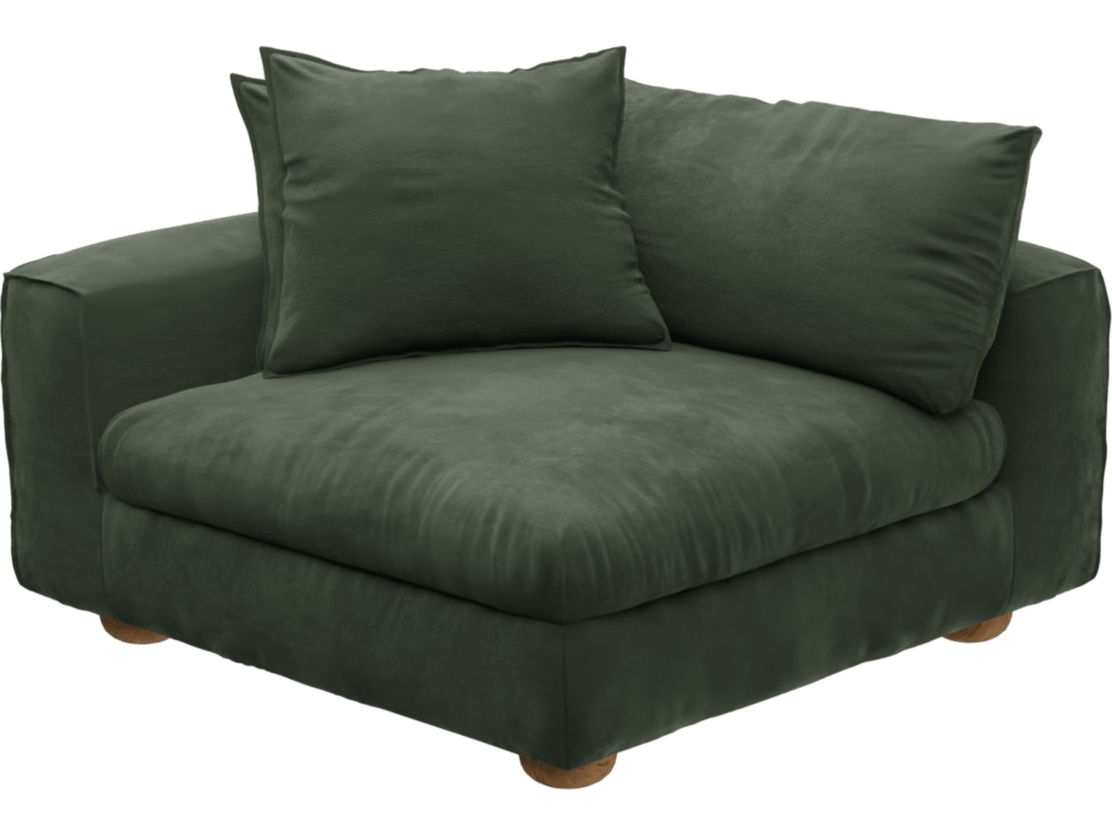 Tully Muse Forest Left Arm Facing Chair Module color Muse Forest