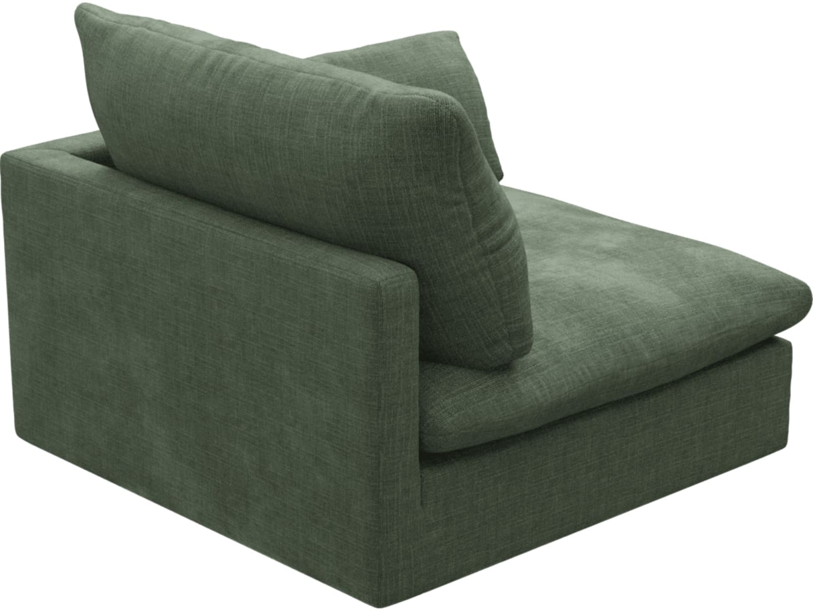 Willow Tribute Dark Jade 1 Seat Right Arm Facing Sofa Module color Tribute Dark Jade
