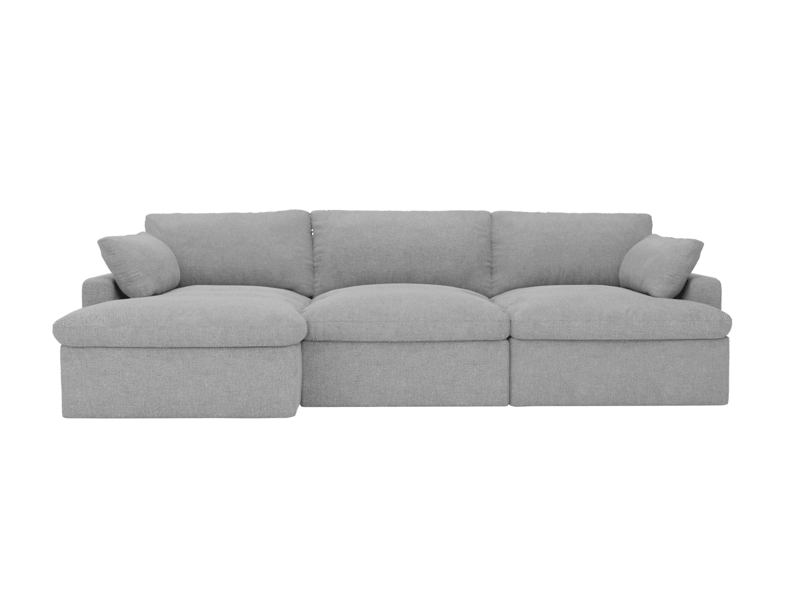 Retreat California Slate Chaise Sofa - 3 Seater color California Slate