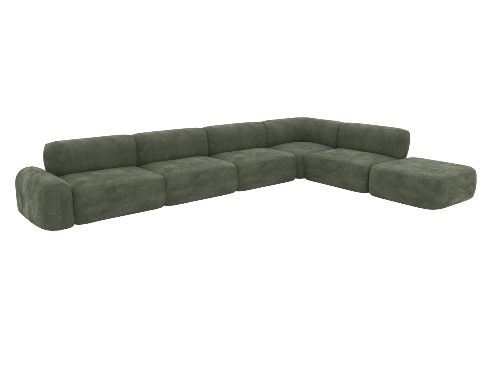 Beckett Muse Forest Modular Sofa - 7 Seater color Muse Forest