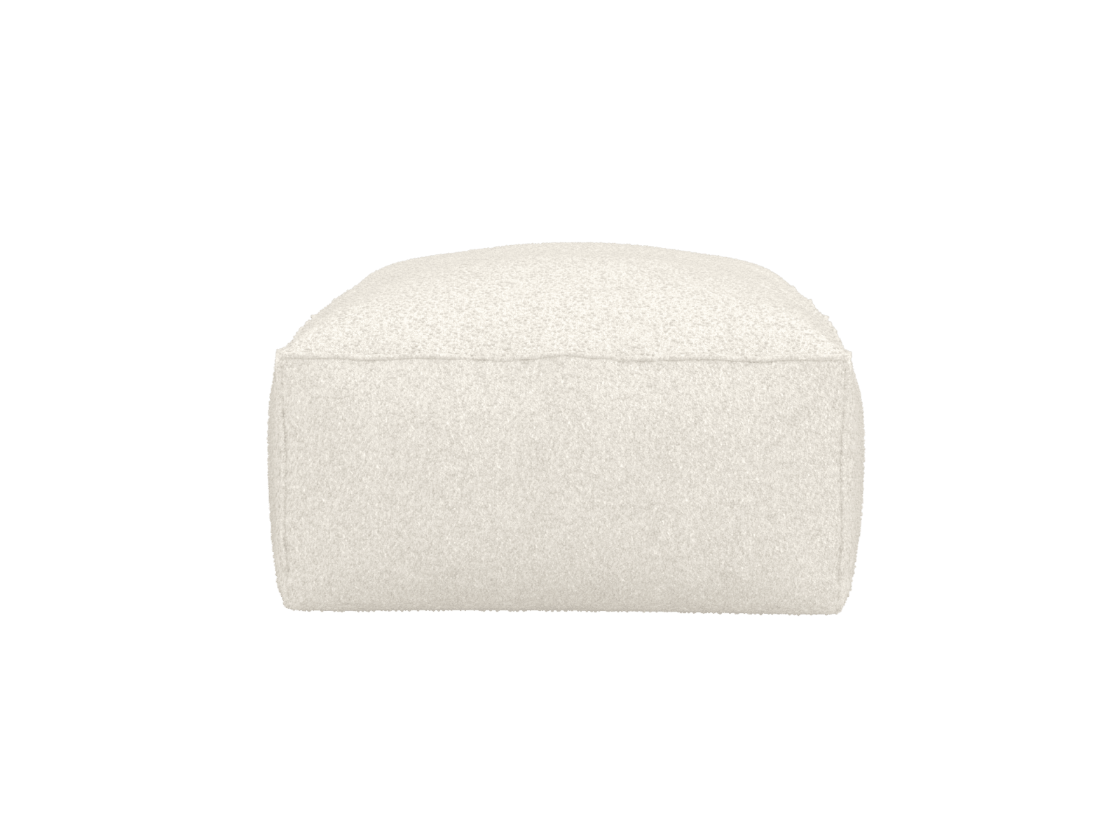 Riley Boucle Ivory Small Ottoman color Boucle Ivory
