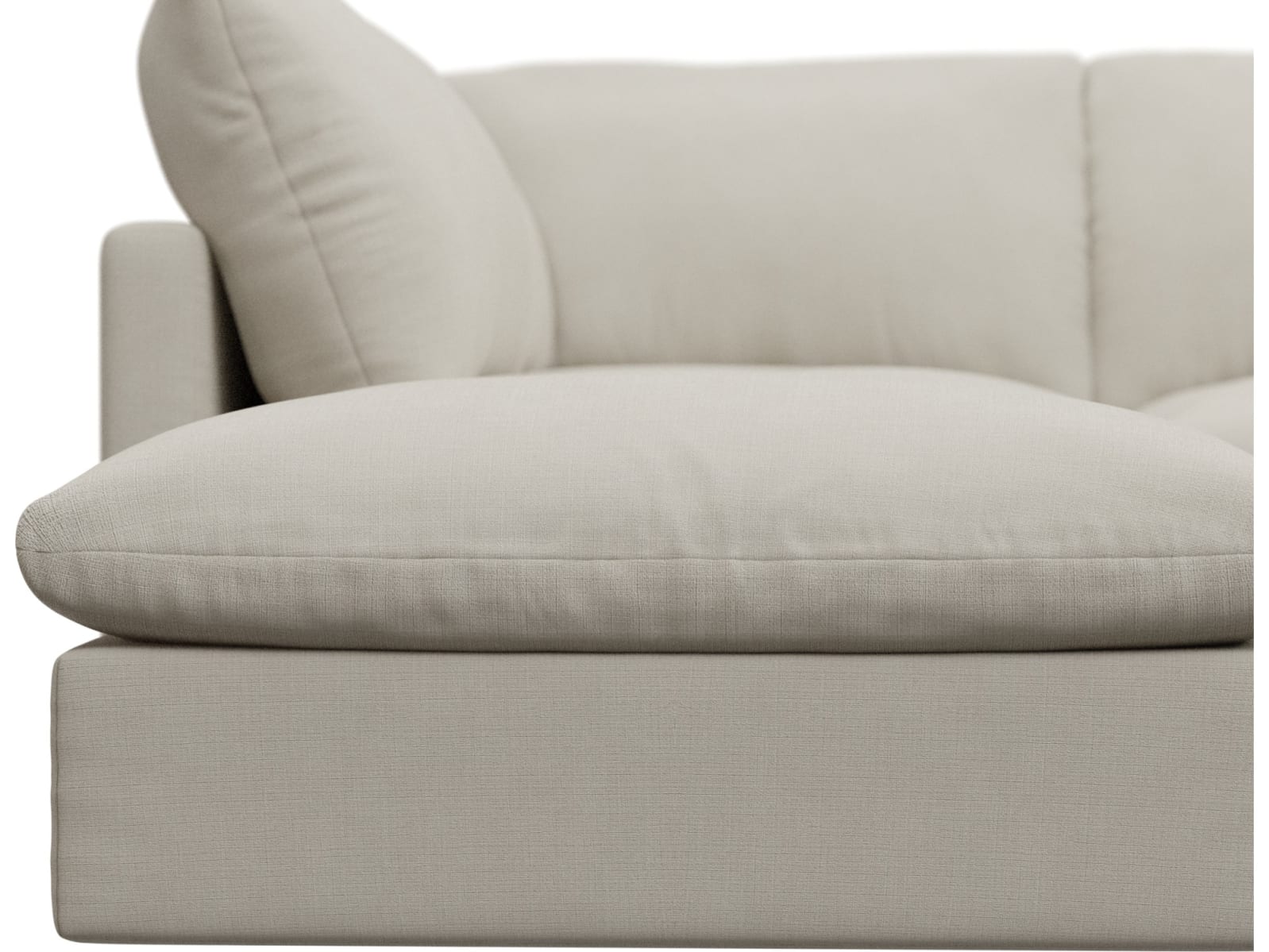 Willow Toorak Pearl Modular Sofa - 6 Seater LAF Terminal color Toorak Pearl