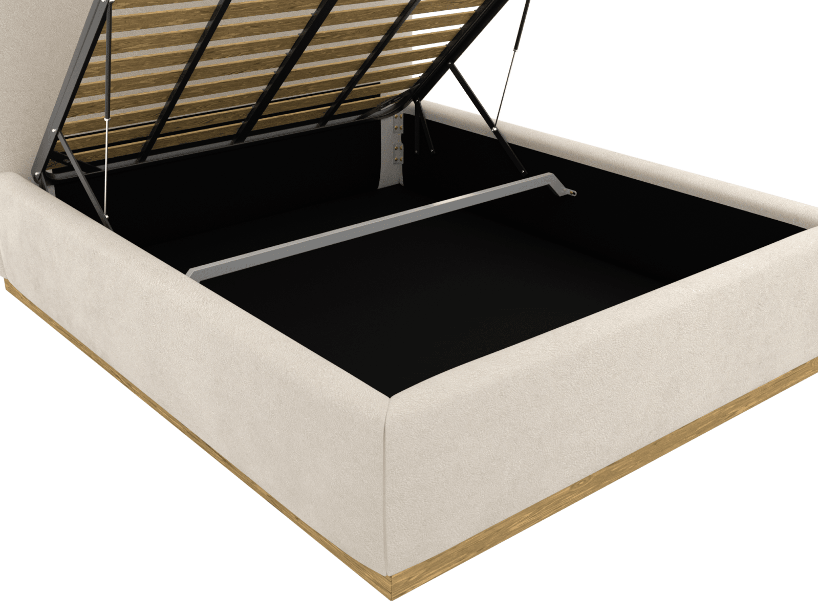 Haven Gas Lift Bed Muse Flax King Single color Muse Flax