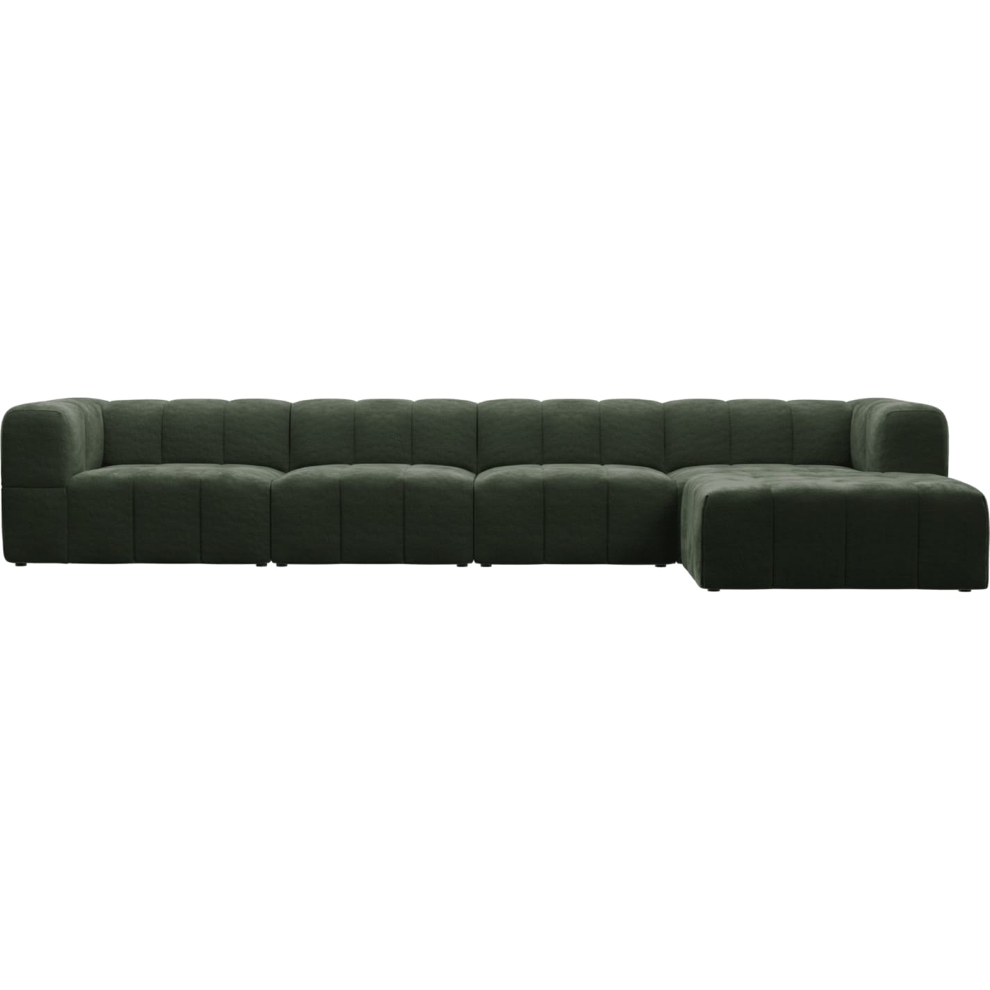 Lucello Muse Forest Modular Sofa with Ottoman - 5 Piece color Muse Forest