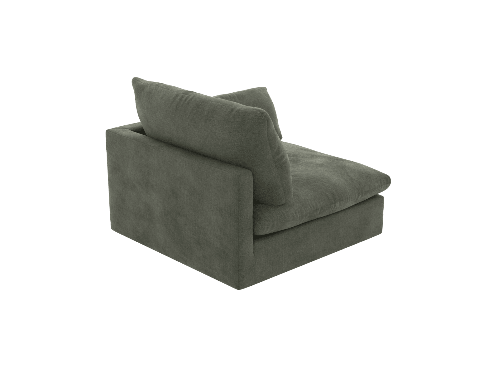 Willow Tribute Dark Jade 1 Seat Right Arm Facing Sofa Module color Tribute Dark Jade