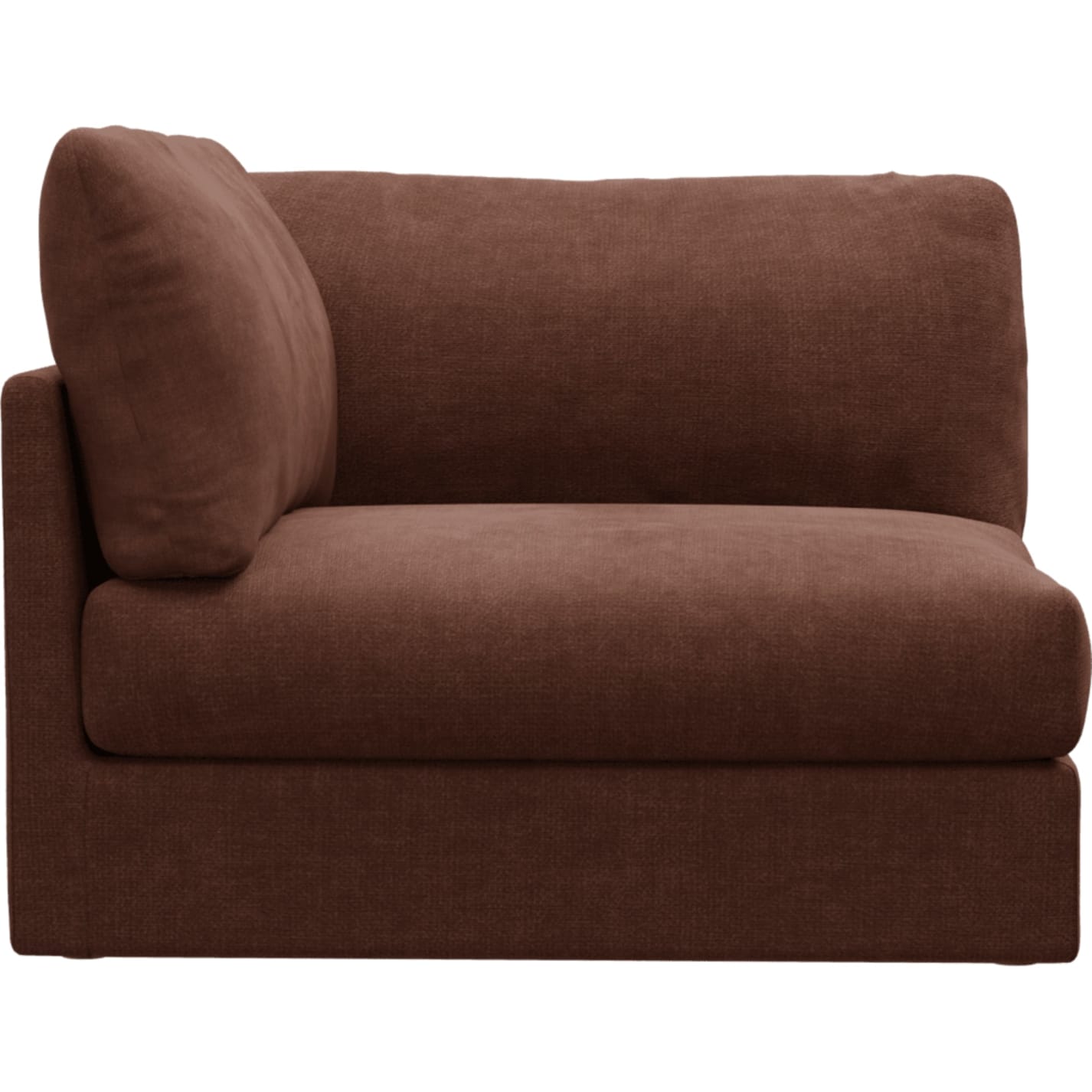 Finley Muse Rust Right Arm Facing Sofa Chair Module color Muse Rust