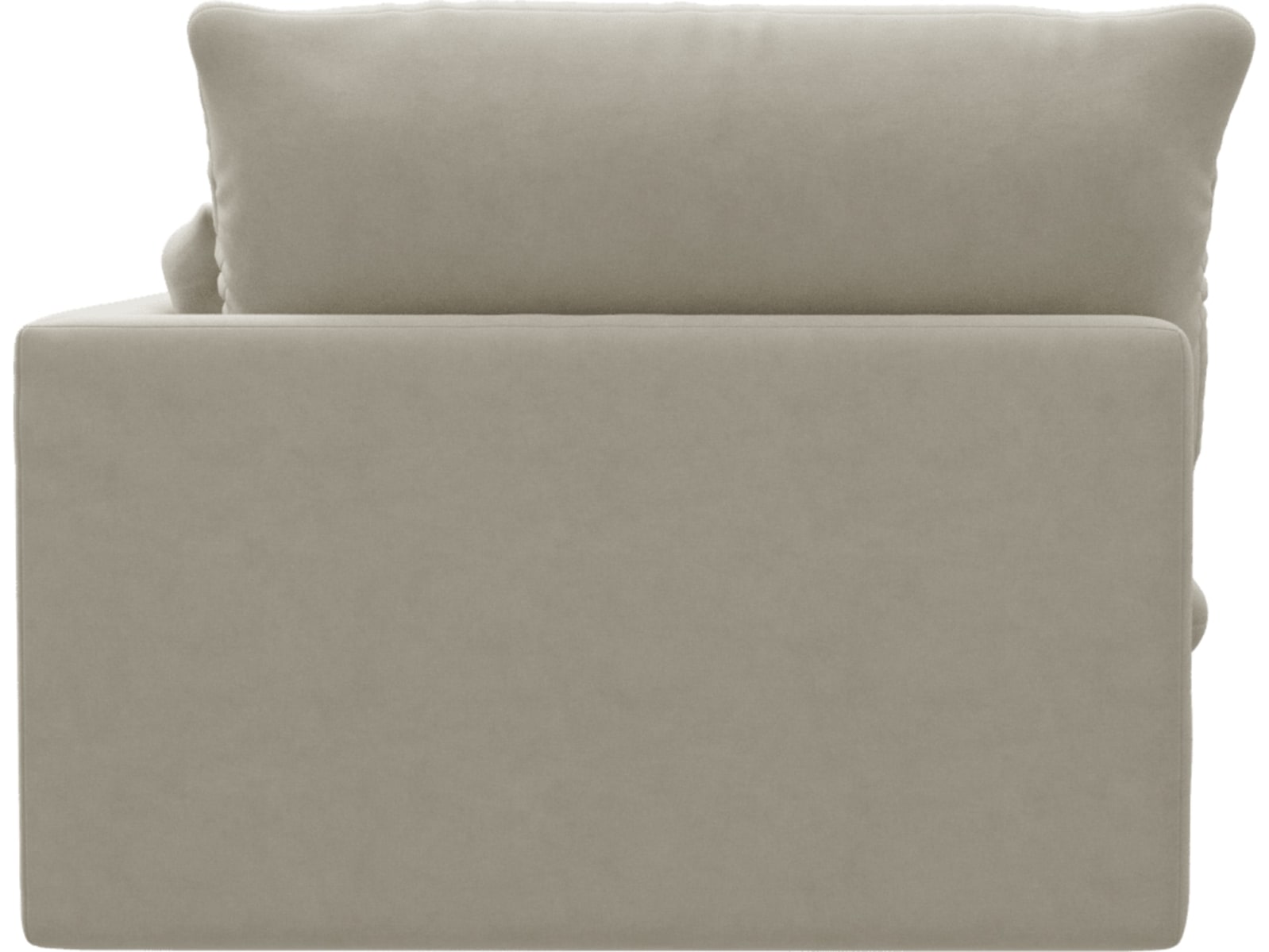 Willow Muse Flax Chaise Right Arm Facing Sofa Module color Muse Flax