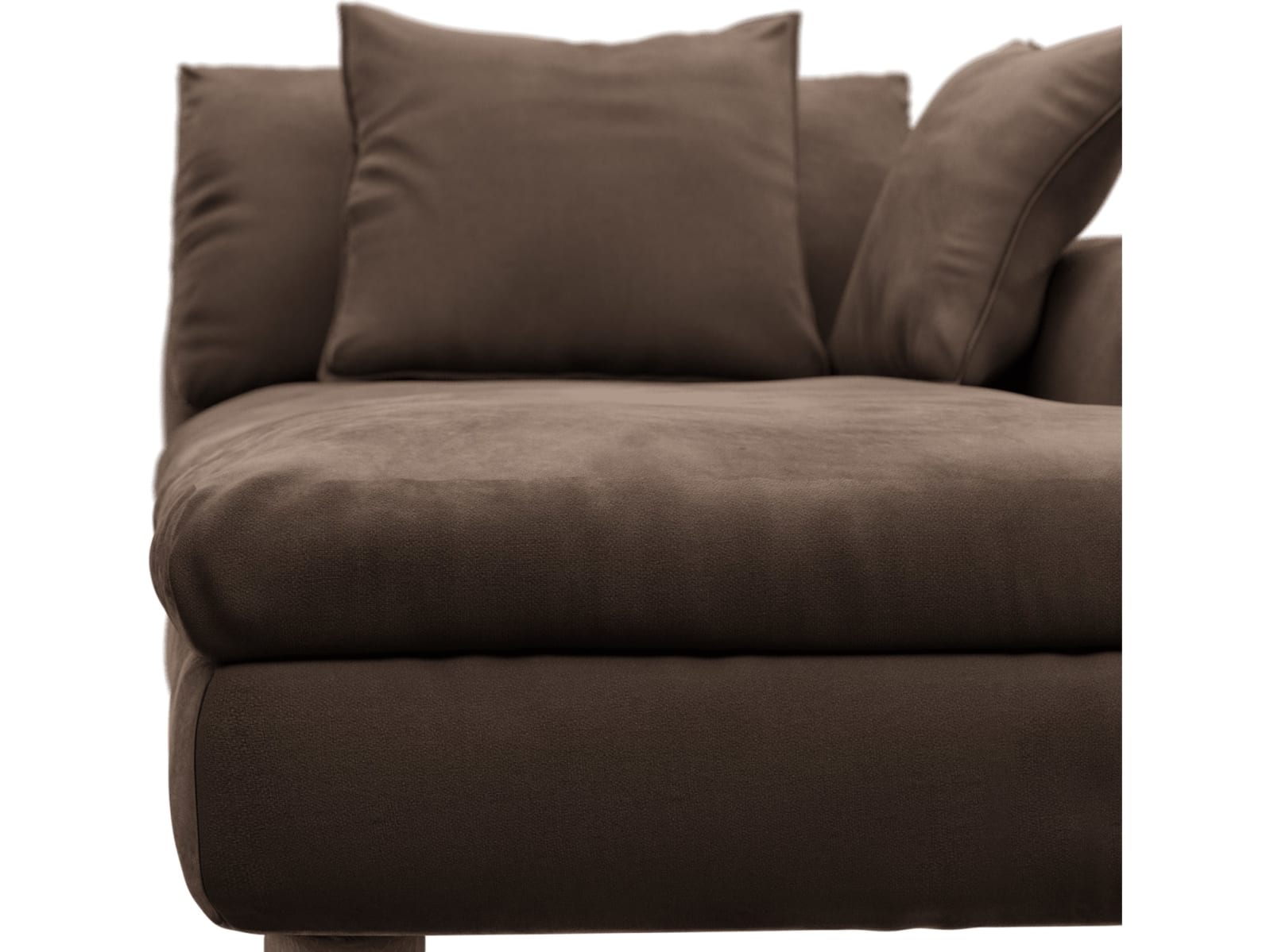 Tully Muse Chocolate Chaise Right Arm Facing Module color Muse Chocolate