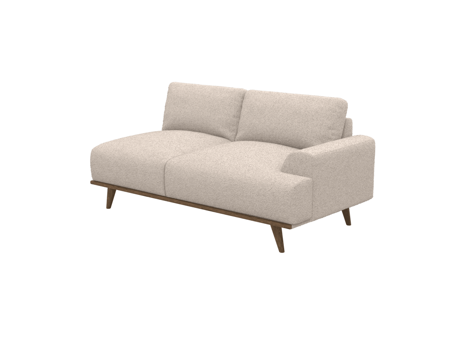 Dane Boucle Pumice 2 Seat Right Facing Sofa Module color Boucle Pumice