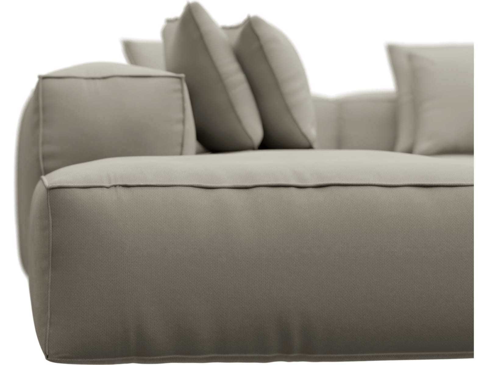 Riley Plaza Natural Modular Sofa - Arm, 2x Armless, Corner, Left Terminal color Plaza Natural