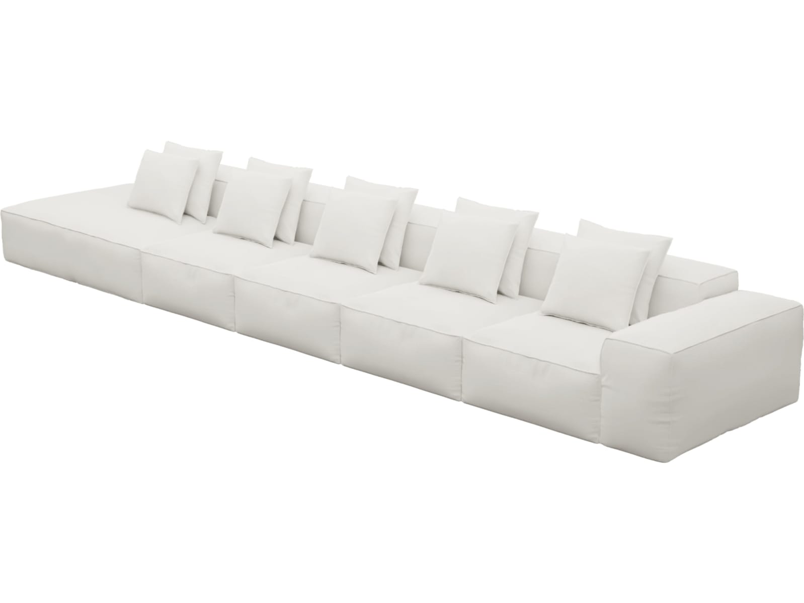 Riley Tribute Ice Modular Sofa - 1x Arm, 4x Armless, 1x Left Terminal color Tribute Ice