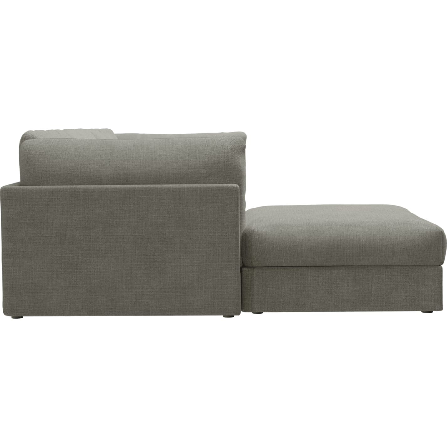 Finley Toorak Pebble Modular Sofa - 3 Seater and Ottoman color Toorak Pebble