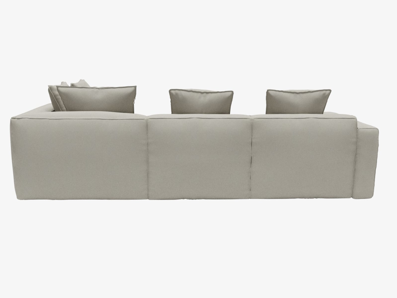 Riley Apt View Cream Corner Sofa - 4 Seater RAF Terminal color View Cream