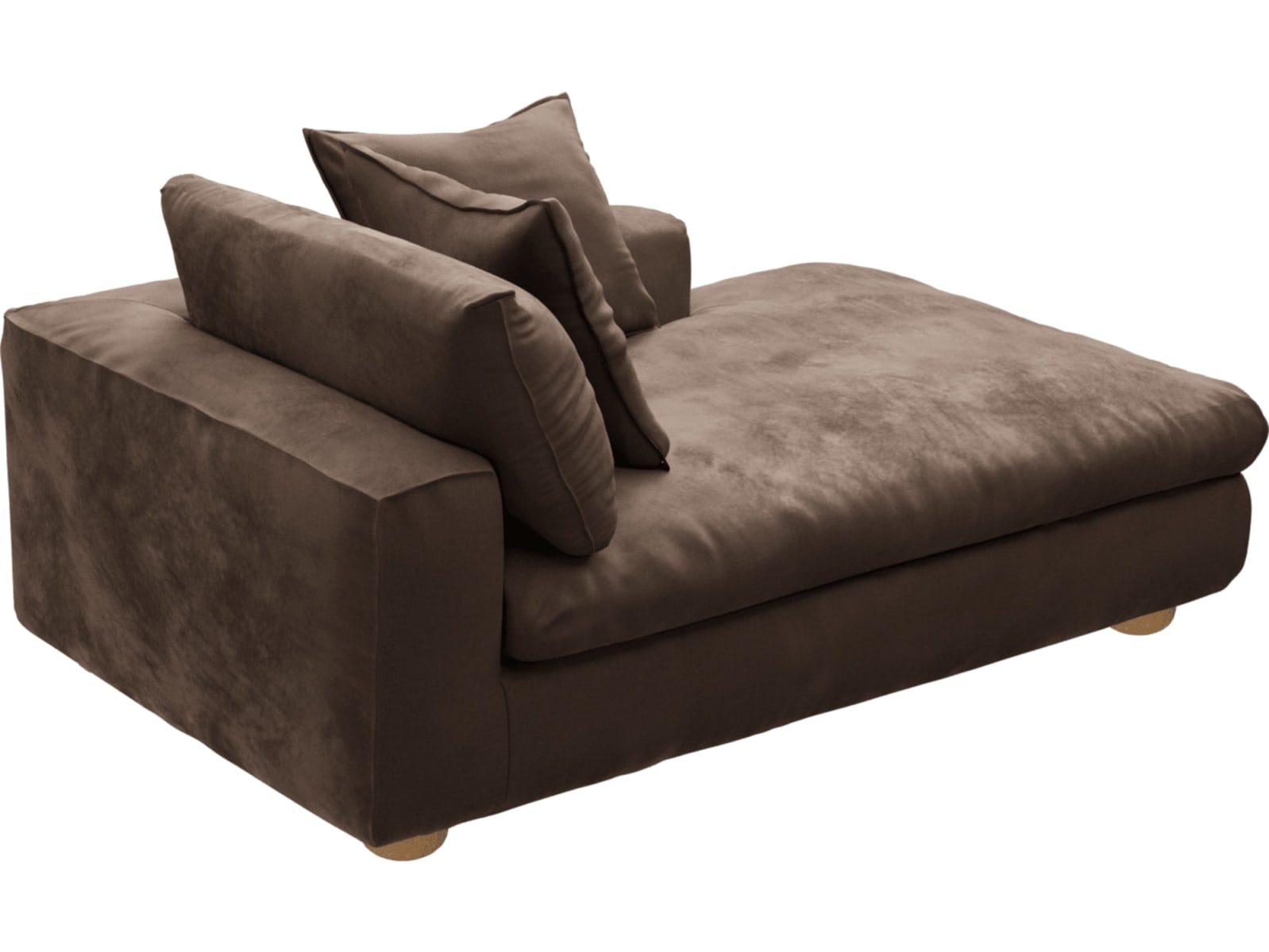 Tully Muse Chocolate Chaise Right Arm Facing Module color Muse Chocolate