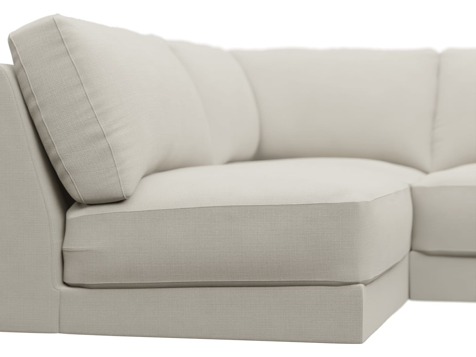 Monica Toorak Pearl Sofa - 4 Seater LAF Terminal color Toorak Pearl