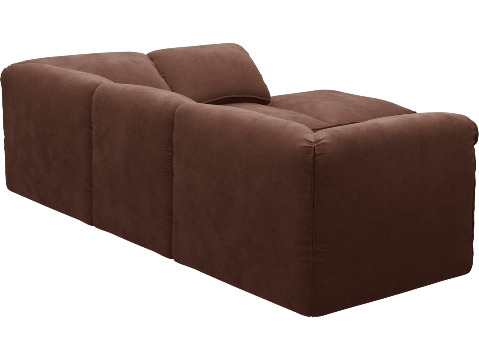 Kai Muse Rust Modular Sofa - 4 Seater and Ottoman color Muse Rust