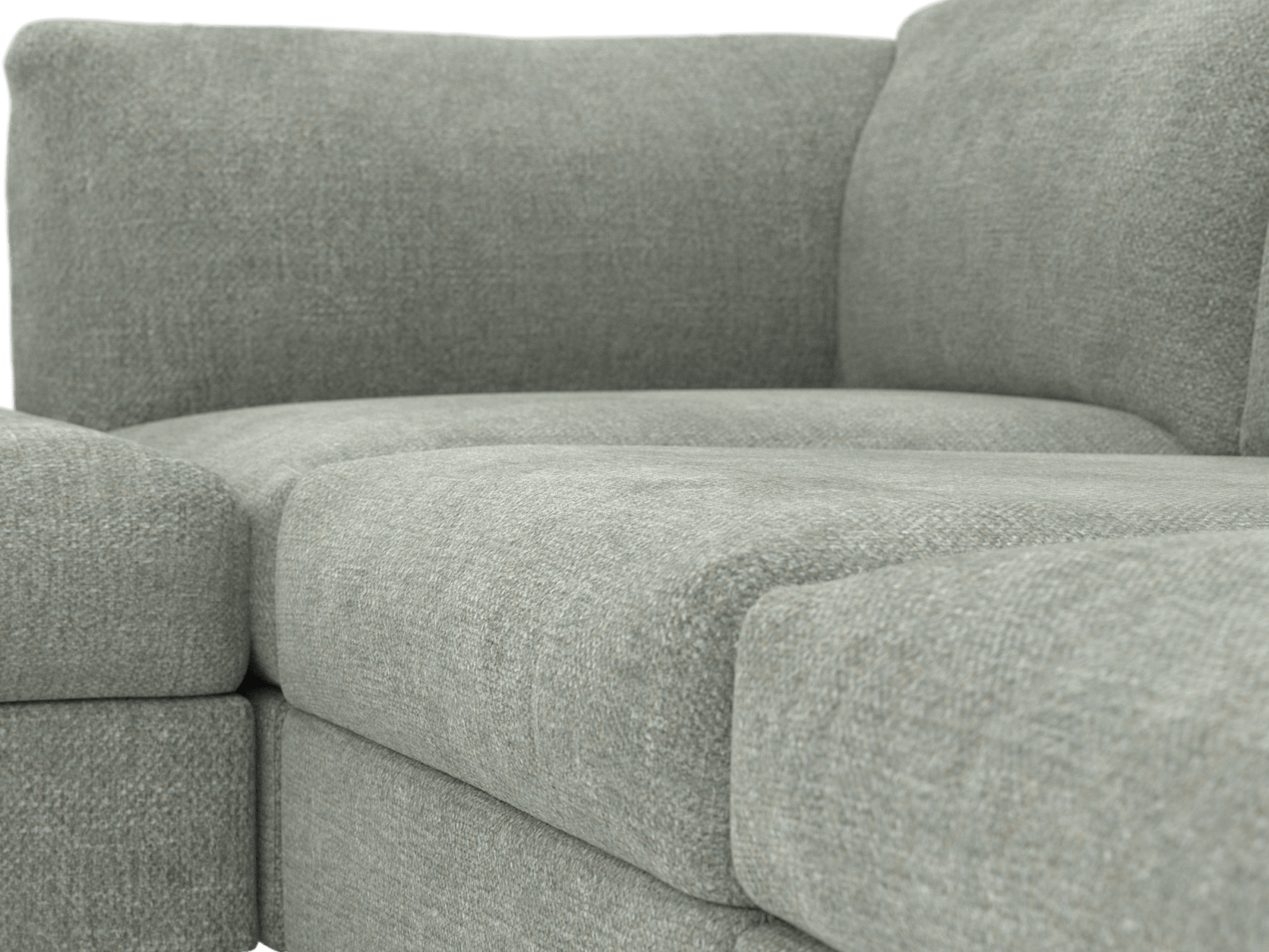 Finley Avon Sage Modular Sofa - 3 Seater and Ottoman color Avon Sage