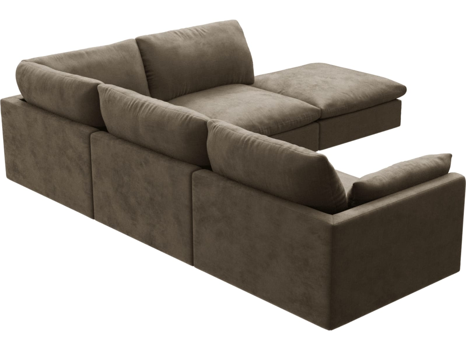 Willow Tribute Walnut Modular Sofa - 5 Seater RAF Terminal color Tribute Walnut