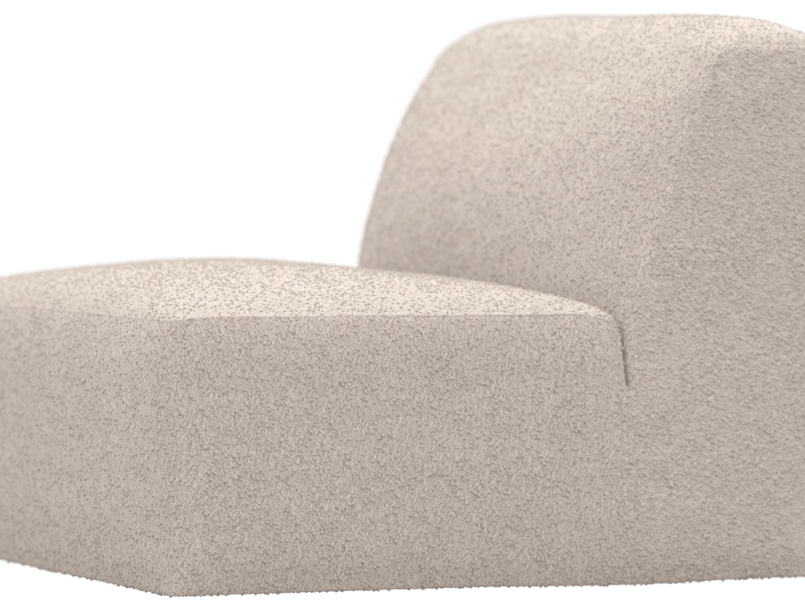 Copenhagen Boucle Pumice Armless Chair Sofa Module color Boucle Pumice