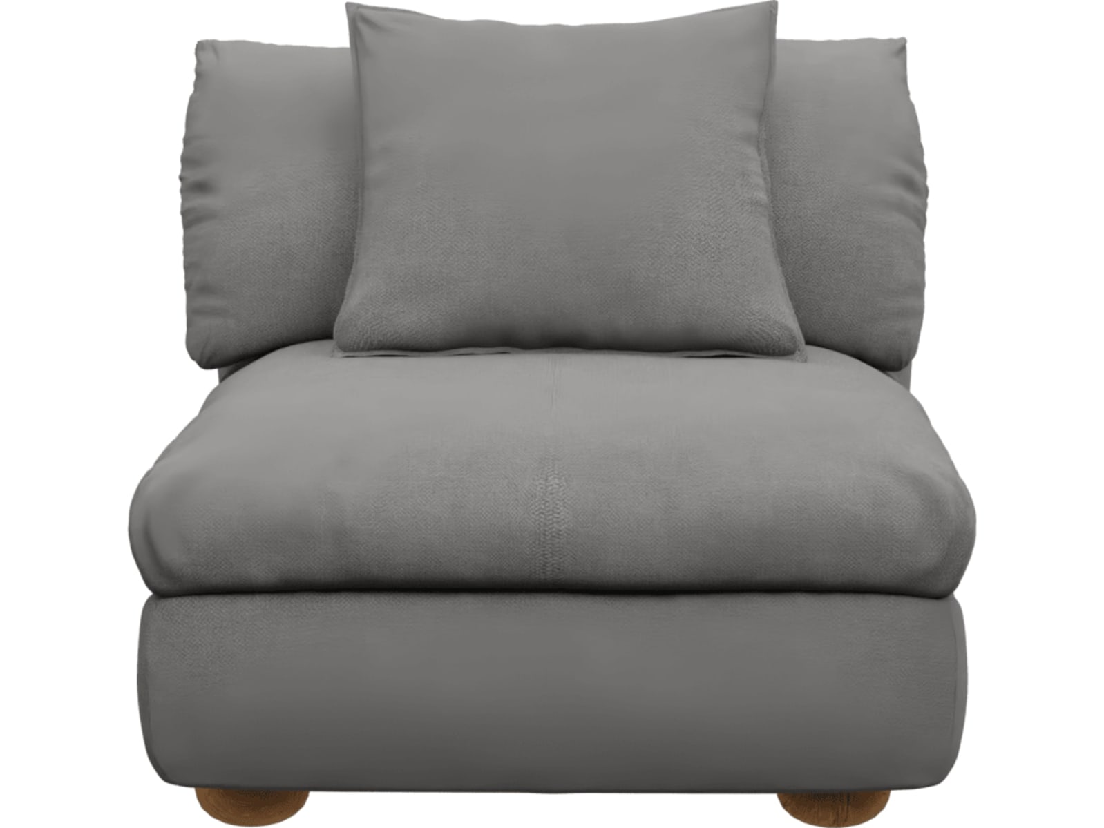 Tully California Slate Armless Sofa Chair Module color California Slate