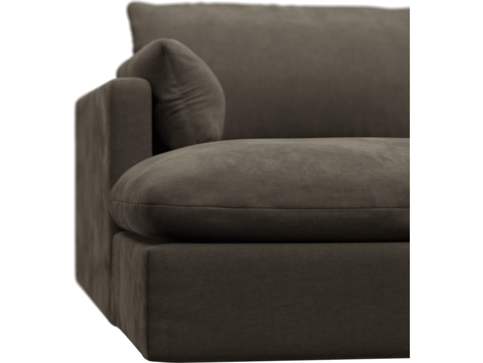 Willow Muse Mink Chaise Left Arm Facing Sofa Module color Muse Mink